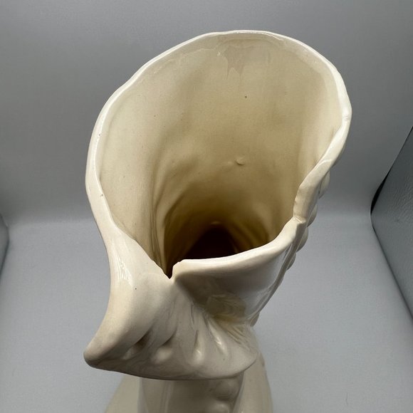 Vintage Victorian Boot Ceramic Vase - Ivory - Picture 8 of 9